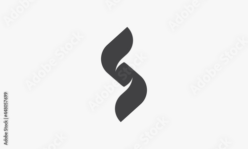 abstract letter S logo isolated on white background.