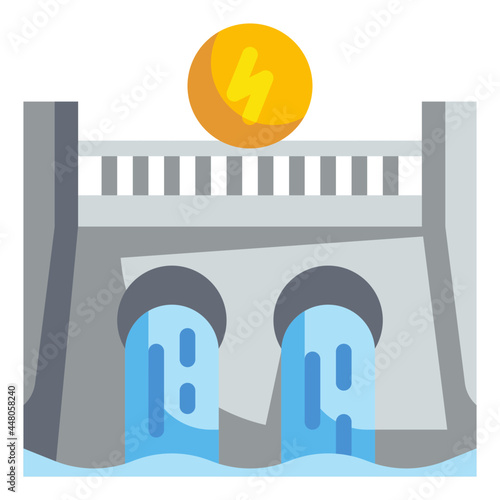 dam flat icon