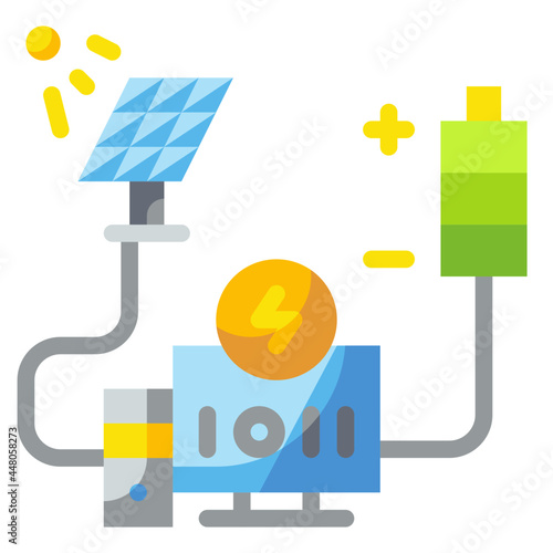 programming energy flat icon