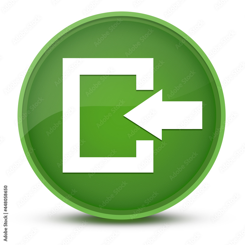 Logout luxurious glossy green round button abstract Logout luxurious glossy green round button abstract
