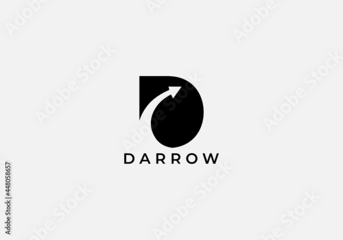 Darrow Abstract D letter modern minimalist logo design photo