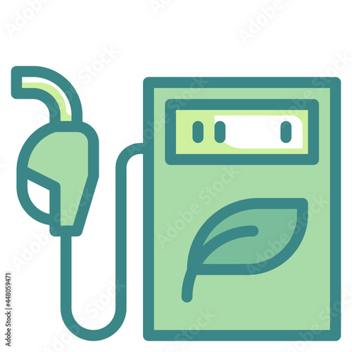 biofuel blue line icon