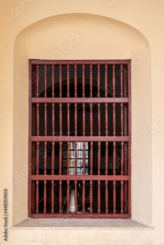 Colonial wooden window