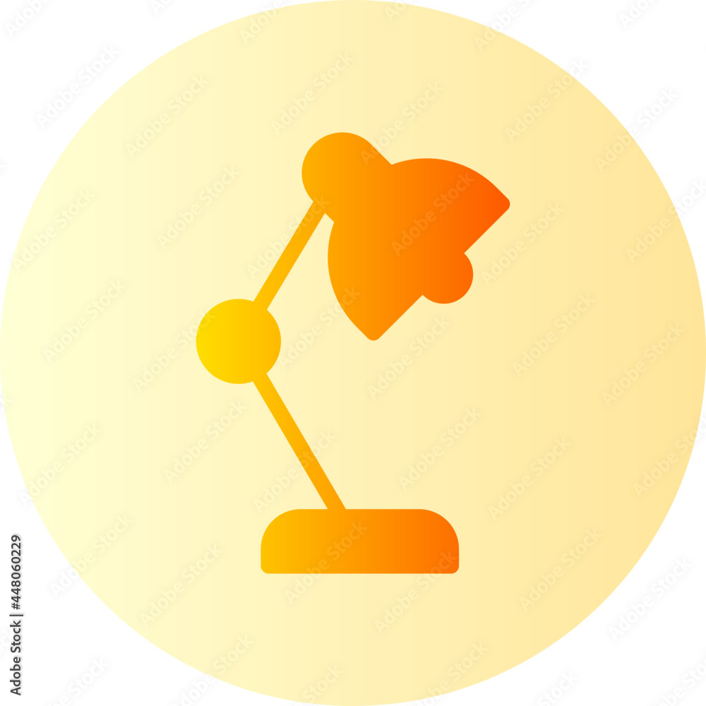 lamp flat gradient icon