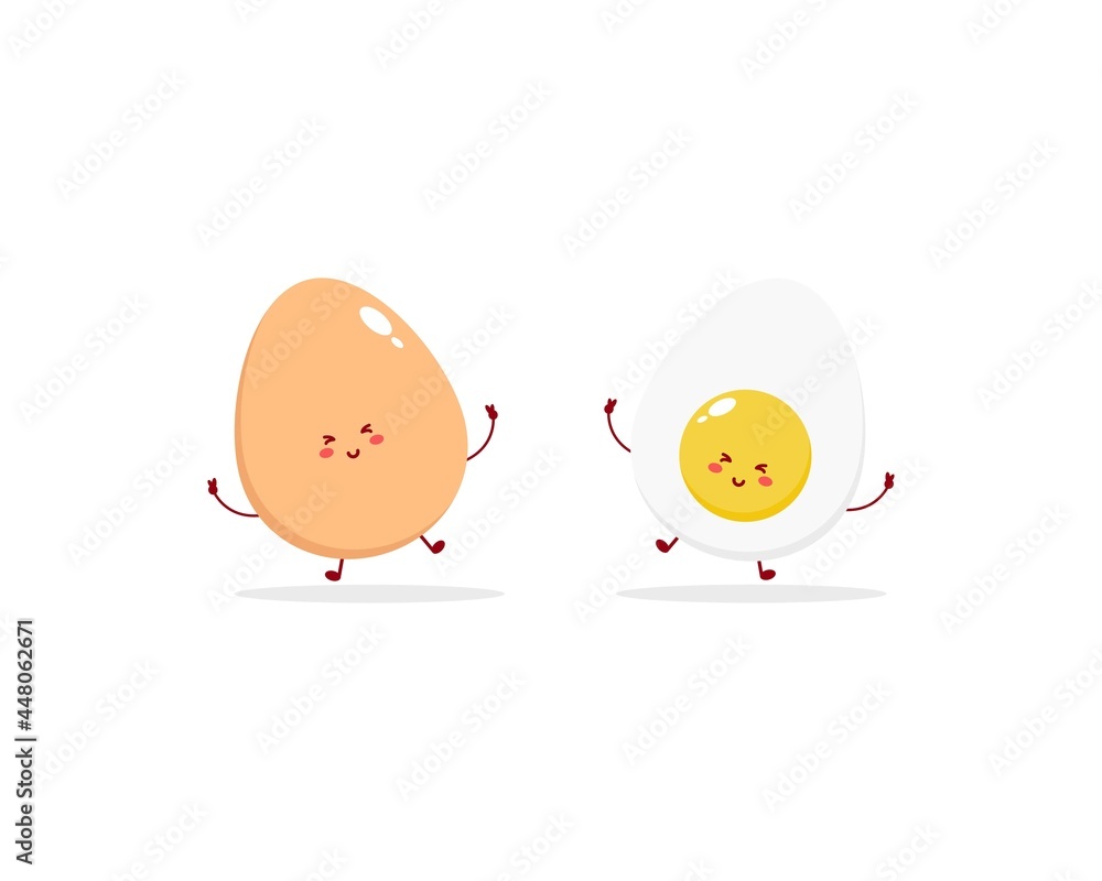very happy two egg mascot logo very happy two egg mascot logo