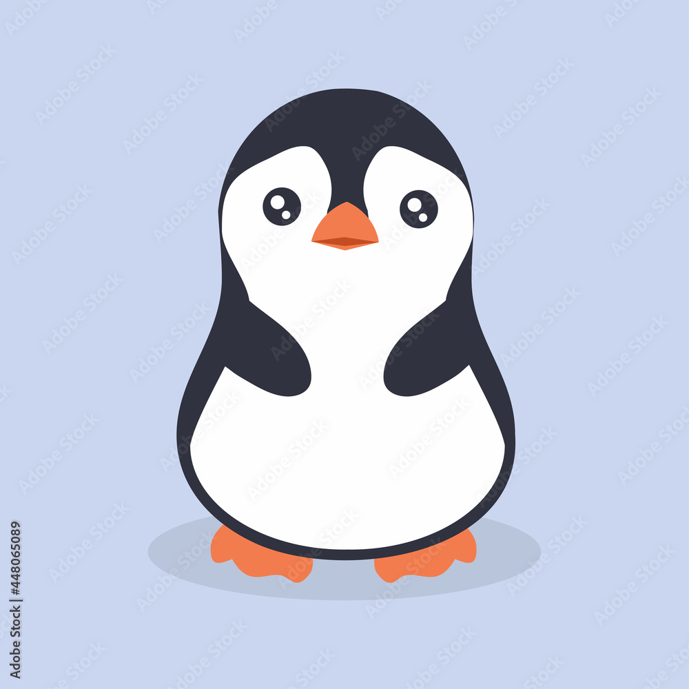 Obraz premium Cute Penguin cartoon icon vector