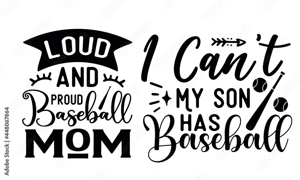Fototapeta premium New Baseball SVG T-shirt Bundle