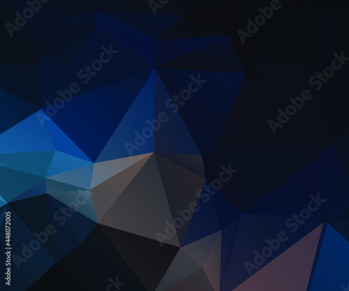 Blue Abstract Color Polygon Background Design, Abstract Geometric Origami Style With Gradient