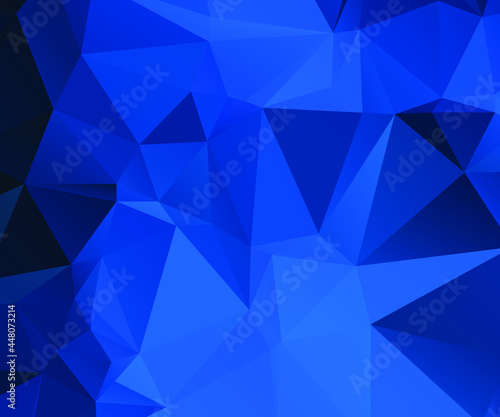 Blue Abstract Color Polygon Background Design, Abstract Geometric Origami Style With Gradient