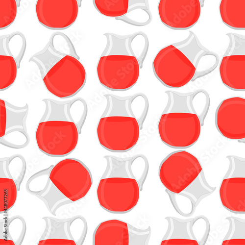 Illustration on theme big colored lemonade in glass jug