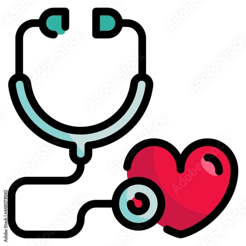 stethoscope line icon