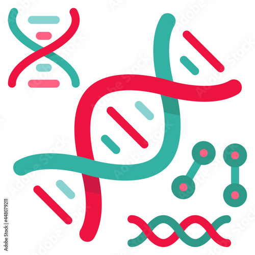 chromosome flat icon