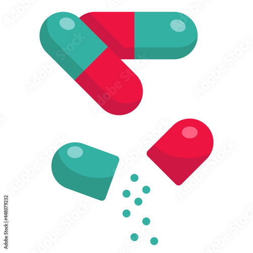 pills flat icon