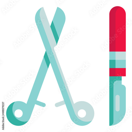 scalpel flat icon