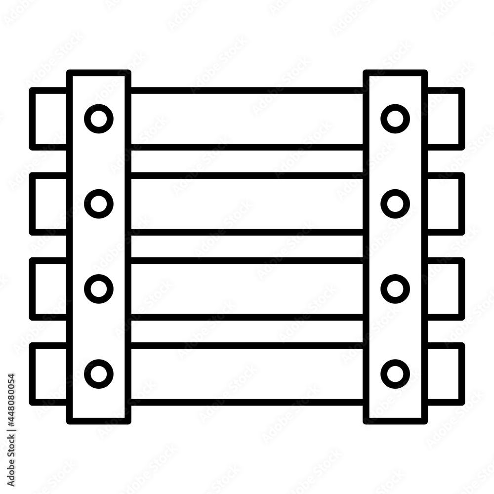 Vector Crate Outline Icon Design