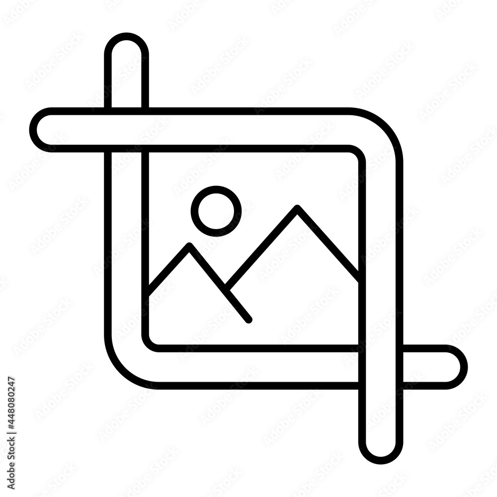 Vector Crop Outline Icon Design Vector Crop Outline Icon Design