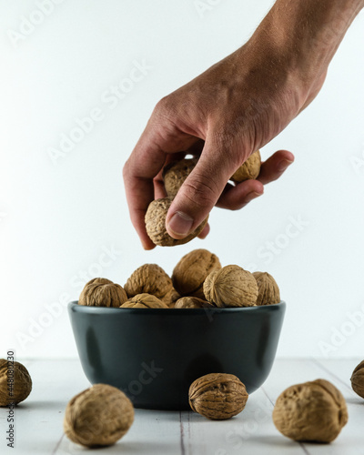 walnuts in a bowl.