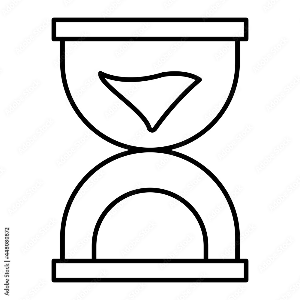 Vector Hourglass Outline Icon Design Vector Hourglass Outline Icon Design