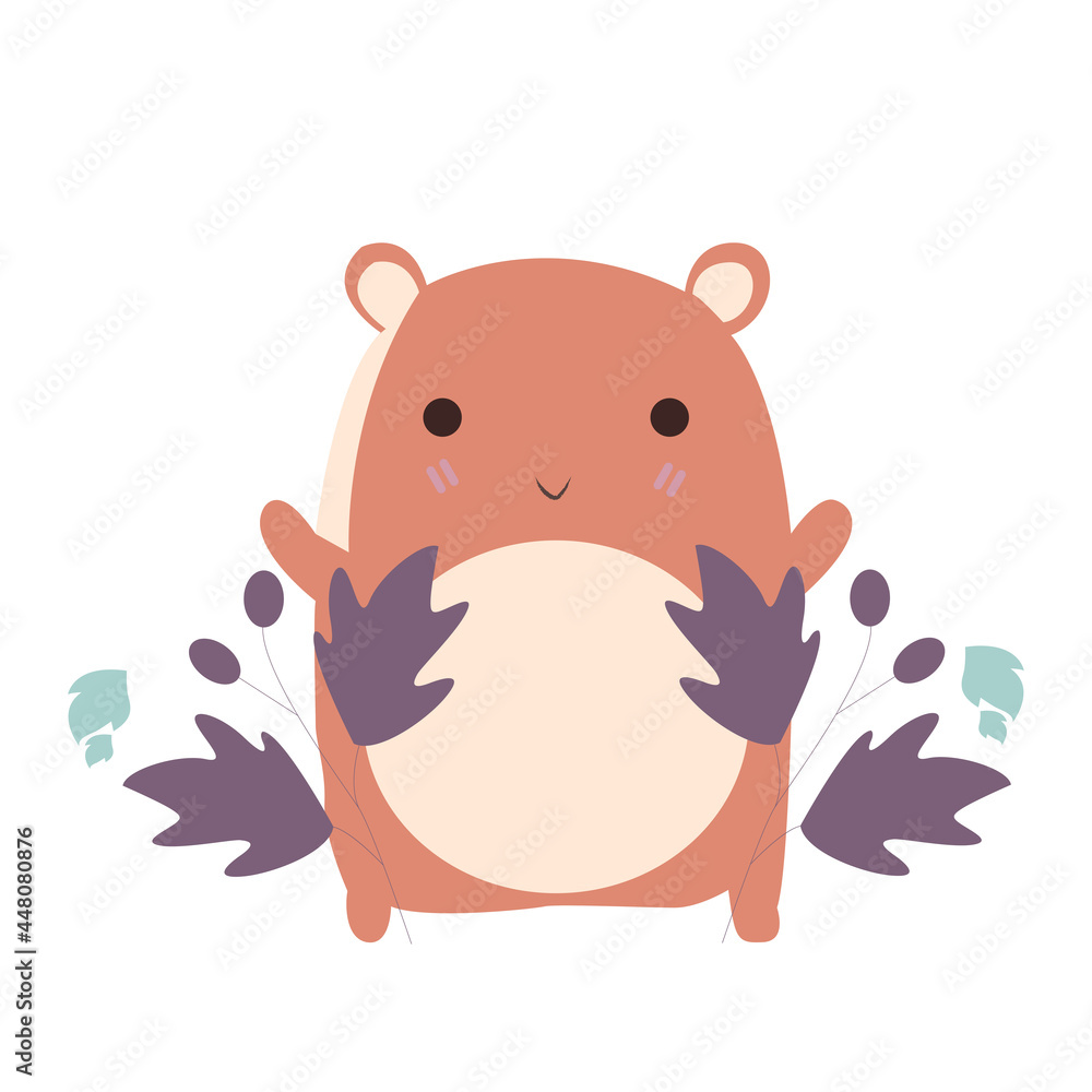 Fototapeta premium Vintage Bear With Leaves