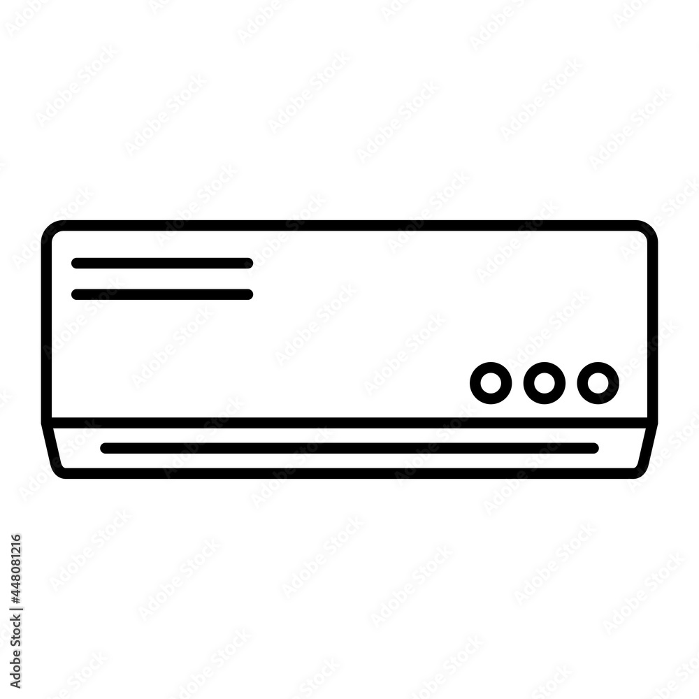 Vector Air Conditioner Outline Icon Design Vector Air Conditioner Outline Icon Design