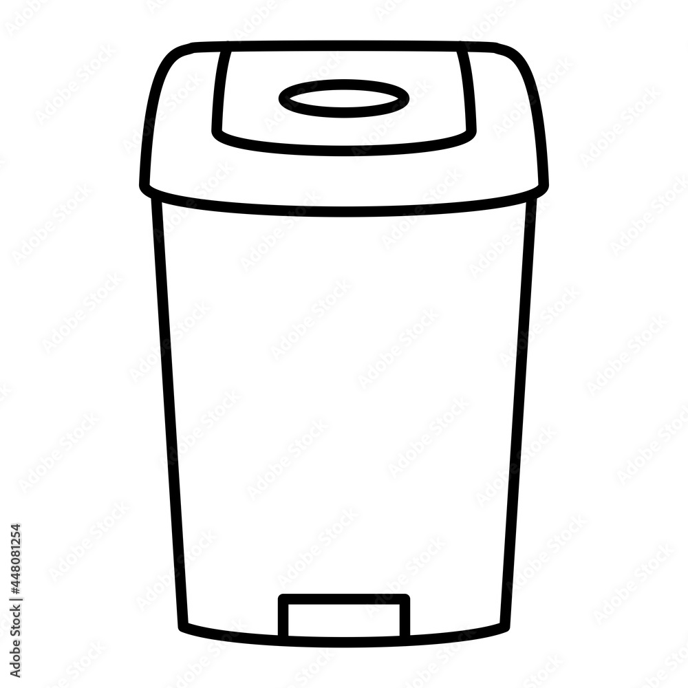 Vector Dustbin Outline Icon Design Vector Dustbin Outline Icon Design