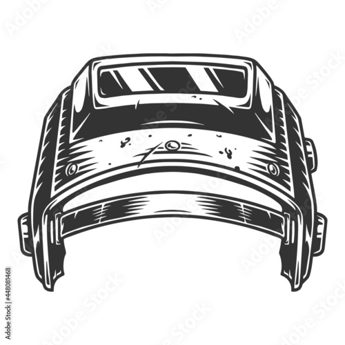 Welding mask vintage template