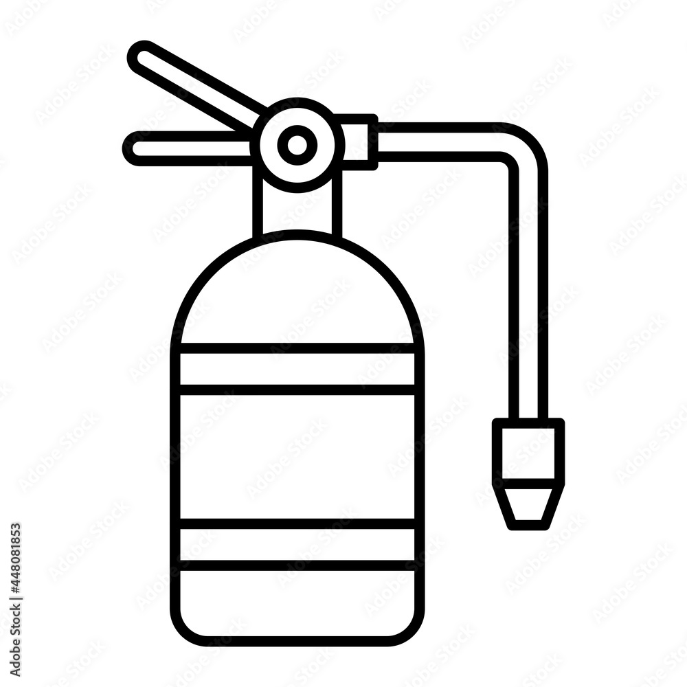 Vector Extinguisher Outline Icon Design Vector Extinguisher Outline Icon Design