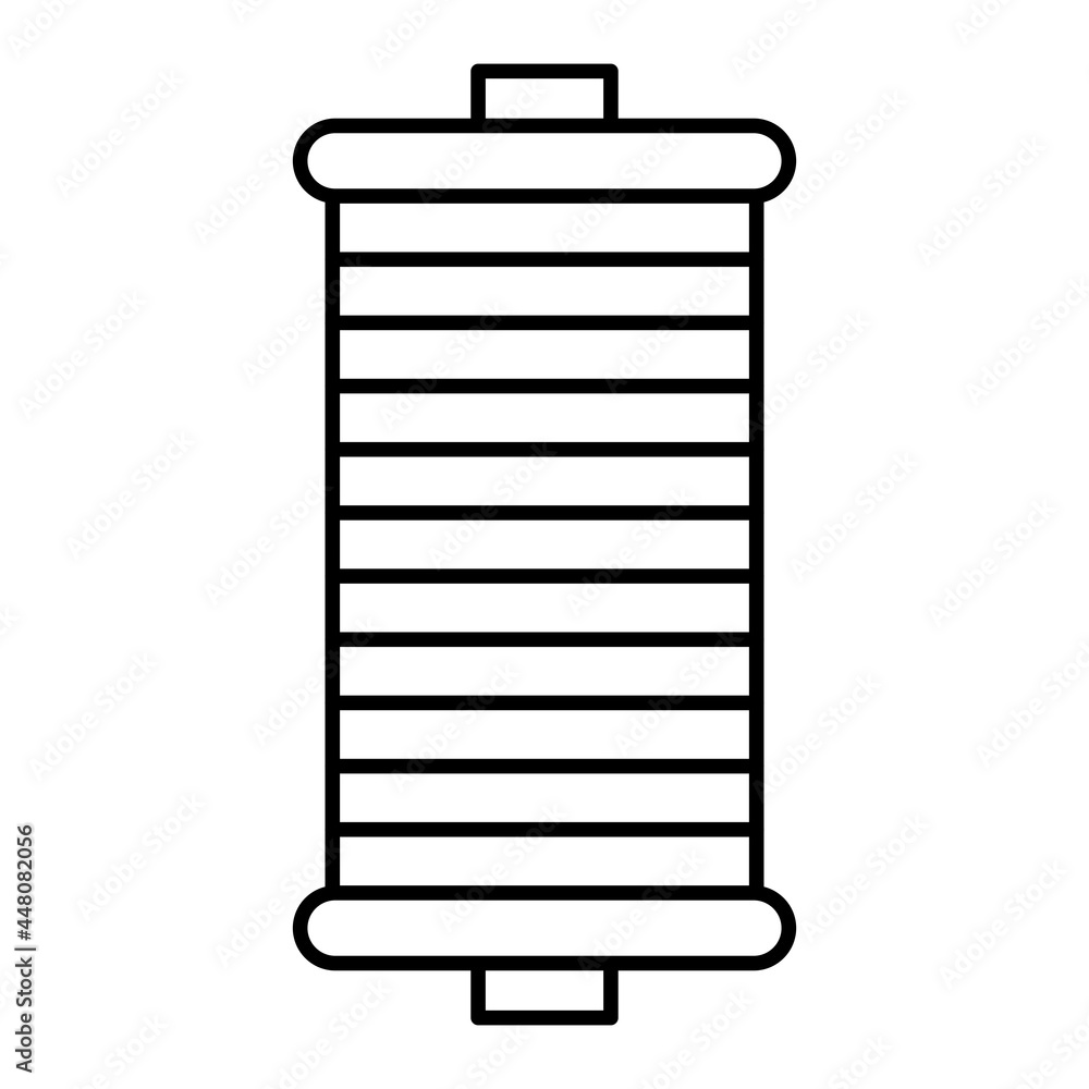 Vector Spool Outline Icon Design Vector Spool Outline Icon Design