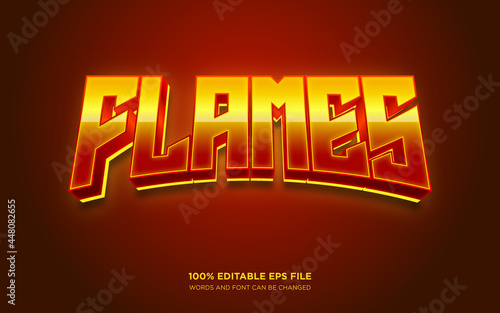 flames 3d editable text style effect