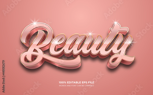 Beauty editable text style effect	