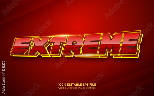 Extreme 3d editable text style effect