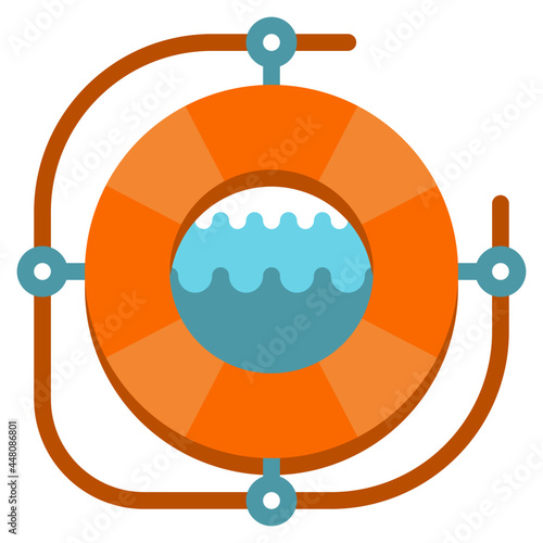 lifesaver flat icon