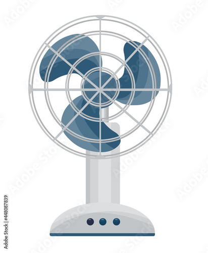 a fan in a cartoon flat style on an isolated background.vector illustration.