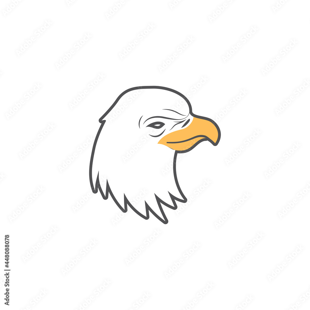 Eagle head icon design illustration Eagle head icon design illustration