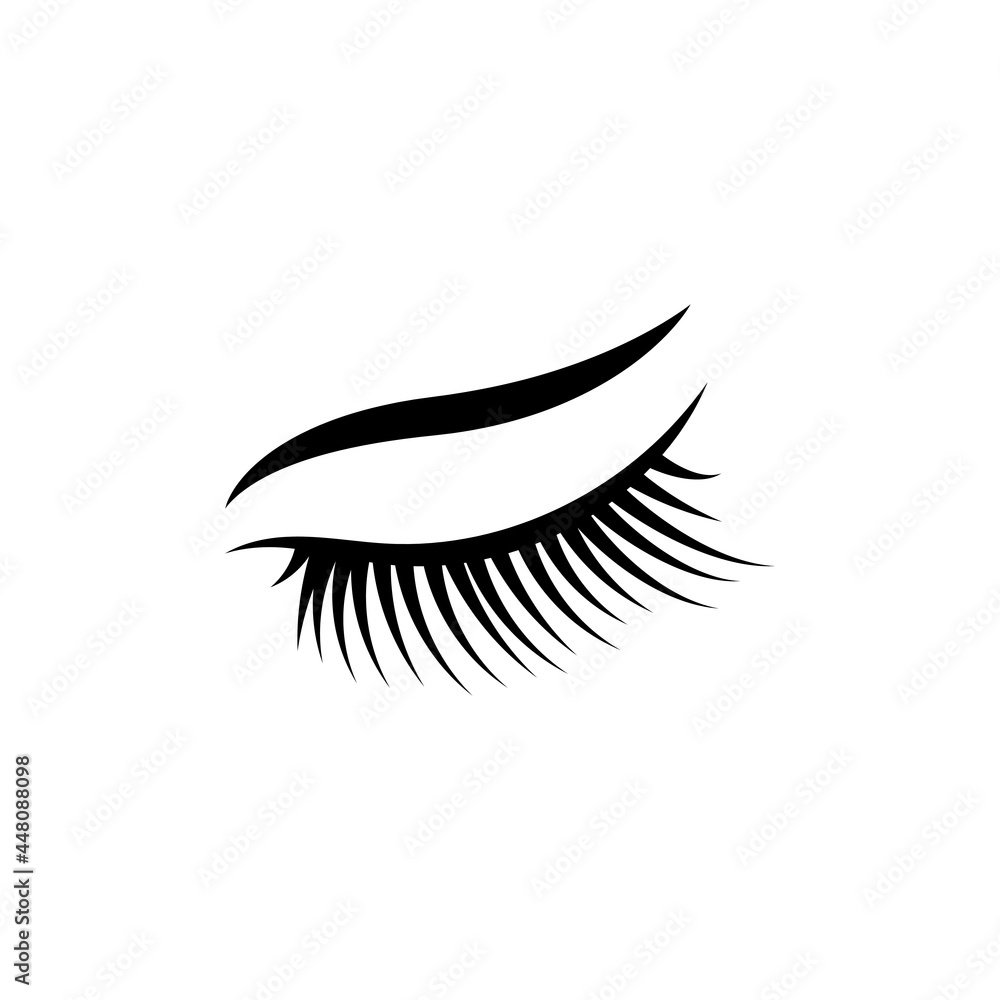 Eyelashes icon design illustration