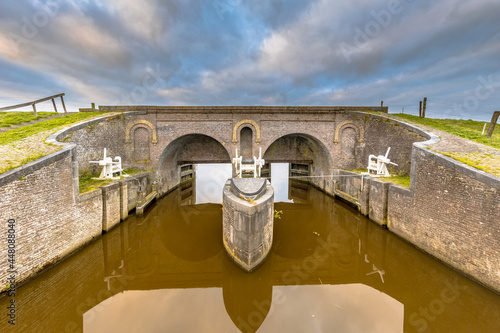 Old medieval sluice Aduarderzijl photo