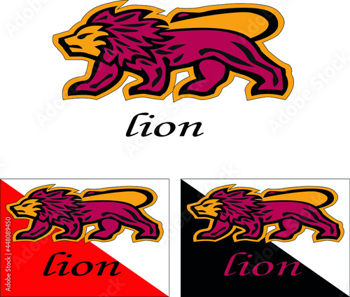 yellow red and black cover lion picture photo
