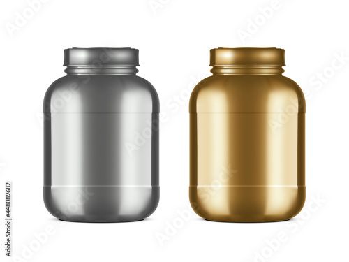 3D Plastic Jar With Lid For Protein Or Medical