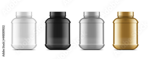 3D Plastic Jar With Lid For Protein Or Medical