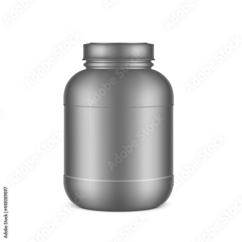 3D Plastic Jar With Lid For Protein Or Medical