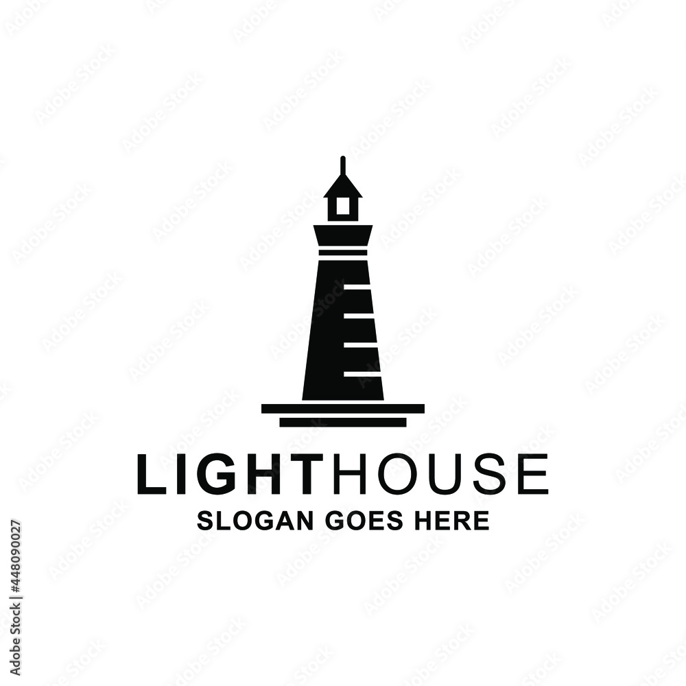 Lighthouse logo in design illustration vector