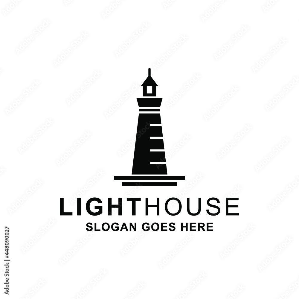 Lighthouse logo in design illustration vector Lighthouse logo in design illustration vector