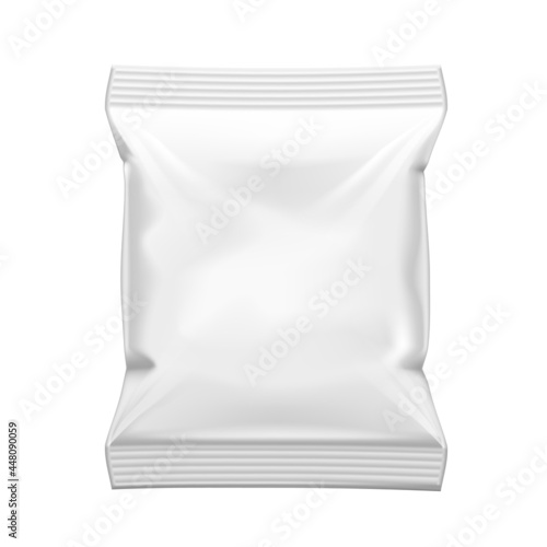 Slim Food Pillow Package Isolated On White