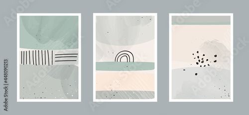 Abstract arts background with different shapes for wall decoration, postcard or brochure cover design. Vector design
