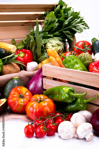 Different types of vegetables for a balanced diet