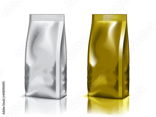 Aluminium Foil Bag Packaging Isolated On White