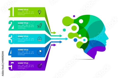 Infographic design template. Creative concept with 5 steps