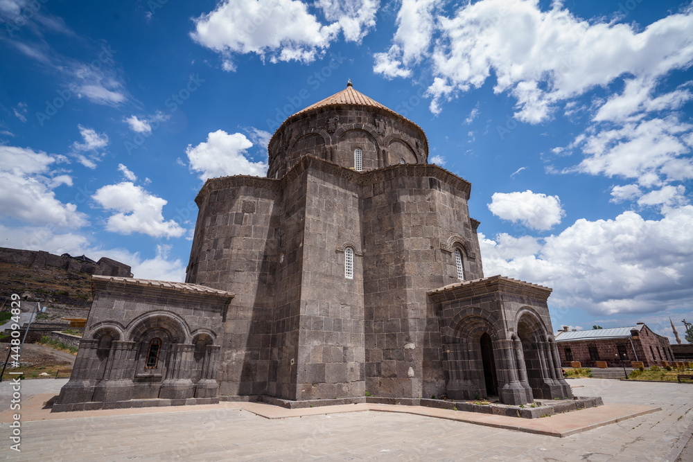 Holy Apostles Church, old historical curch in east of Turkey, Kars. Travel destination concept.