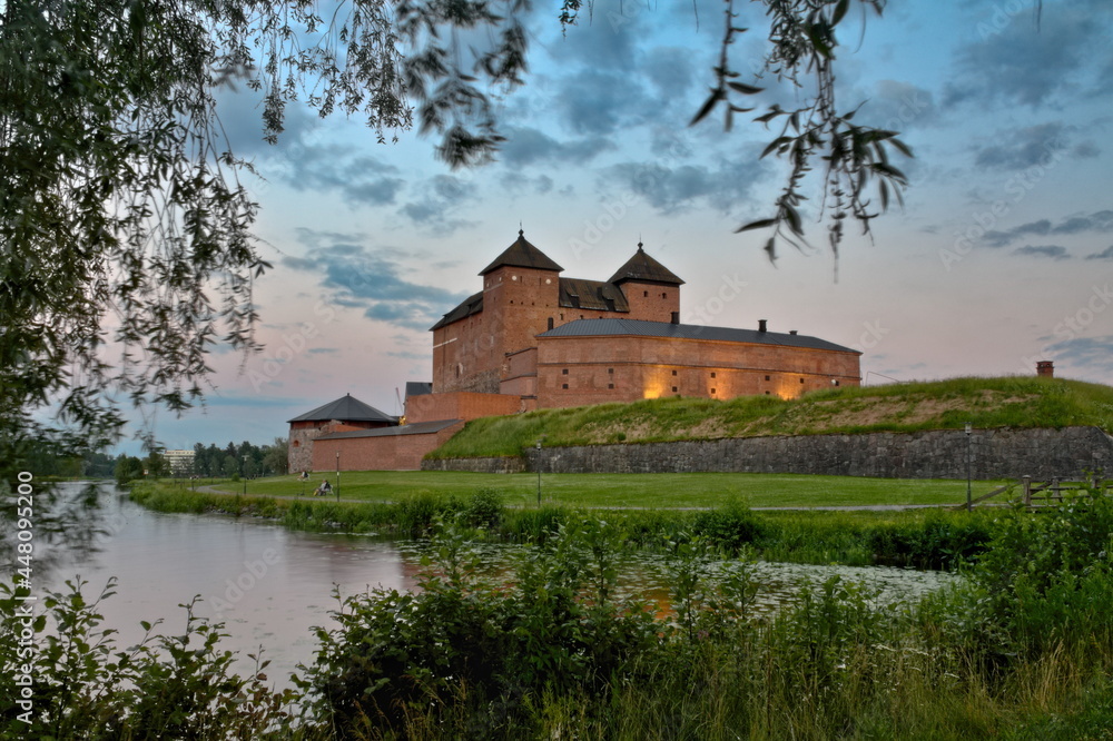 Fototapeta premium Castle in a light summer night
