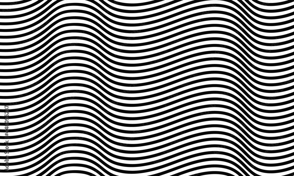 Black and White Pattern | Wave Background Black and White Pattern | Wave Background
